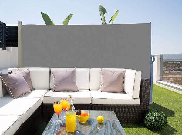 Rideau de terrasse 1.60x3m gris anthracite