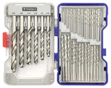 Tivoly   100 forets métaux HSS taillés meulés pointe en croix Ø 1 à 13mm