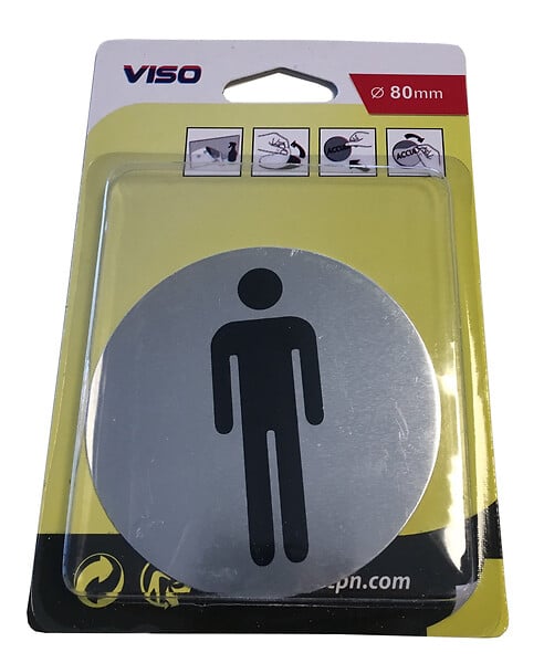 3321360009883 - Panneau TOILETTES HOMMES alumi