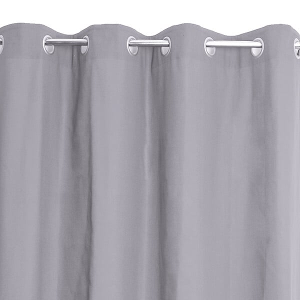 Rideau avec oeillets - Tamisant - Coton - Gris - 140x240cm