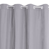 Rideau avec oeillets - Tamisant - Coton - Gris - 140x240cm