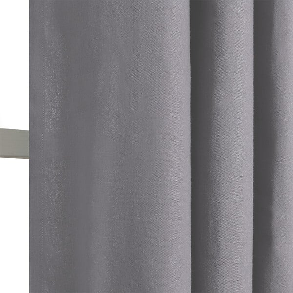 Rideau avec oeillets - Tamisant - Coton - Gris - 140x240cm