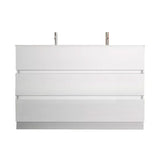 Meuble salle de bain sur pieds ARREDOBAGNO CAMPANELLI 3 tiroirs + double vasque 120cm