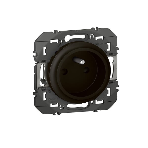 Prise de courant easyréno 2P+T faible profondeur dooxie 16A noir