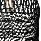 Abat-jour pour suspension Marco en rotin - ⌀ 42 cm - noir