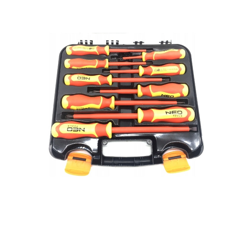 Jeu de 9 tournevis isolés NEO TOOLS 04-142 1000V spécial électricien