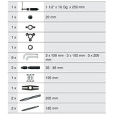 Coffret d'extracteur hydraulique 10t, 22 pièces  - KS TOOLS - 700.1200