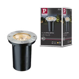 Encastré de sol rond Extérieur - Paulmann - 93788 - 230V - D.110mm - 1,2W - 30lm - 2700K - IP65 - Acier
