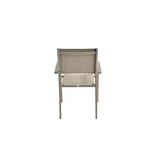 Fauteuil matelassé - Aluminium - Ivory taupe