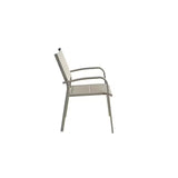 Fauteuil matelassé - Aluminium - Ivory taupe