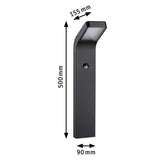 Borne lumineuse Kulma avec détecteur de mouvement Extérieur - Paulmann - 94747 - 230V -  7,5W - 1000lm - 3000K - IP44 - Bord de mer