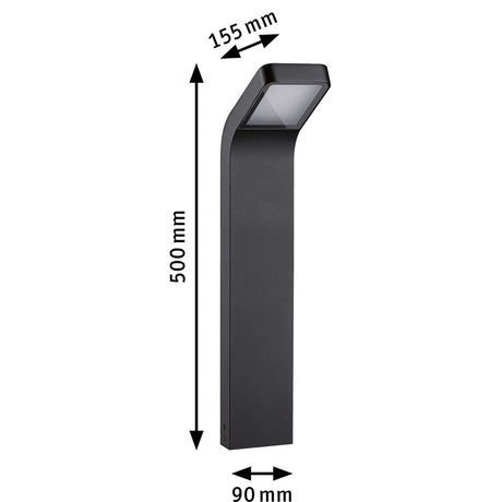 Borne lumineuse Kulma Extérieur - Paulmann - 94746 - 230V - 7,5W - 1000lm - 3000K - IP44 - Bord de mer