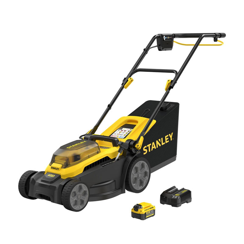 Tondeuse poussée 34 cm  BRUSHLESS 18V - 1 x 4 Ah V20 -  STANLEY POWERTOOLS - SCMWP3401M1-QW