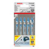 5 lames de scie-sauteuse BOSCH T 121 AF BIM Speed métal - 92 x 1.2 mm