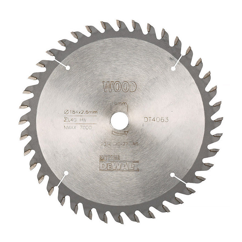 Lame de scie circulaire portative DEWALT Extreme Workshop 184x16mm