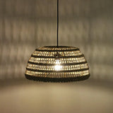 Abat-jour pour suspension Marin en herbes marines - diamètre 40 cm - marron