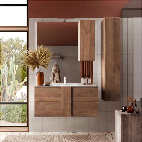 Meuble salle de bain suspendu ARREDOBAGNO CAMPANELLI 2 tiroirs + vasque 100cm