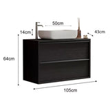 Meuble salle de bain suspendu ARREDOBAGNO CAMPANELLI 2 tiroirs + vasque à poser 110cm