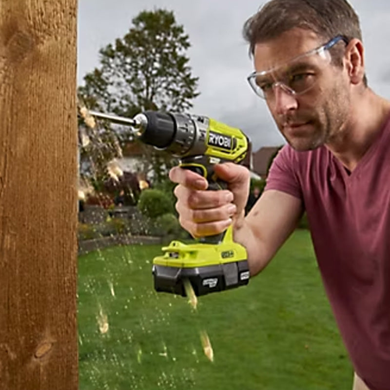 Perceuse-visseuse à percussion RYOBI R18PD2-242S 18V ONE+™ avec 1x2Ah et 1x4Ah