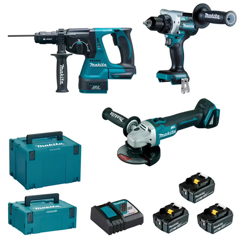 Pack 5 outils MAKITA LOT0383 avec DLX3202TJ + DHS680ZJ + DMR202B