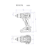 Perceuse visseuse sans fil 18V BS 18 LT BL METABO 602325890 (vendu sans batterie)