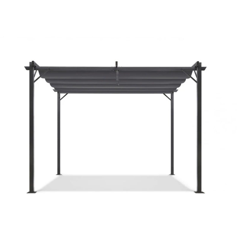 Pergola métallique Inkazen avec toit pliant 3 x 4 x 2,3 m