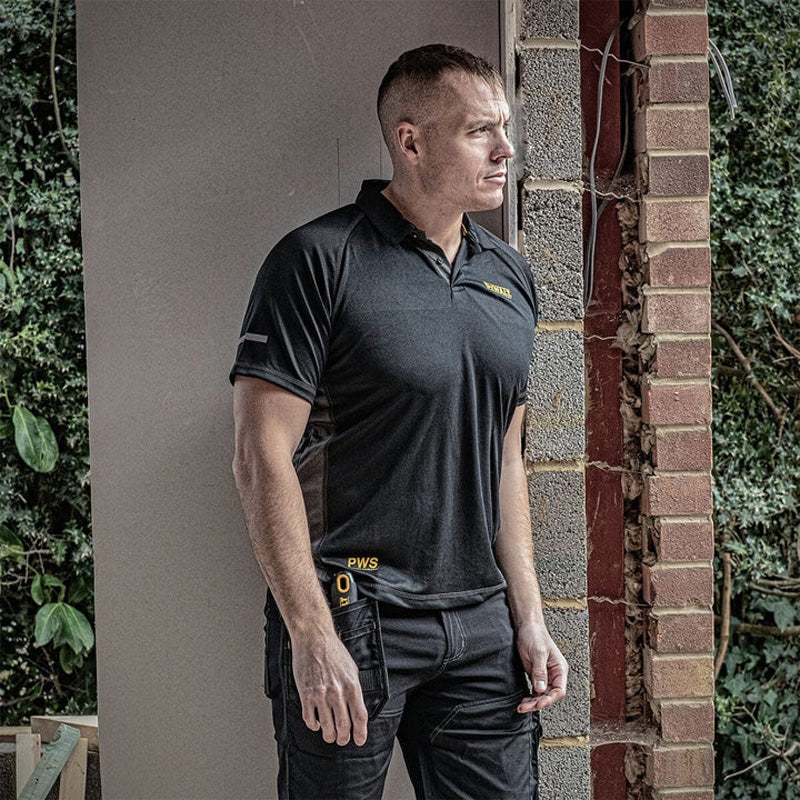 Polo noir DEWALT du M au XL - DWC125-013