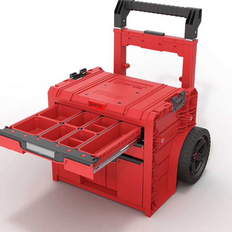 QBRICK SYSTEM PRO CHARIOT 2.0 AVEC 3 TIROIRS Red Ultra HD Custom
