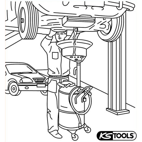Récupérateur d'huile par gravité 65 L  - KS TOOLS - 160.0001