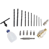 Scheppach Kit Perceuse pneumatique avec 10 forets en acier et 6 embouts de vissage