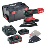 Ponceuse delta FLEX ODE 2-100 18-EC 18V avec 2x2,5Ah + chargeur et 100 abrasifs en L-BOXX