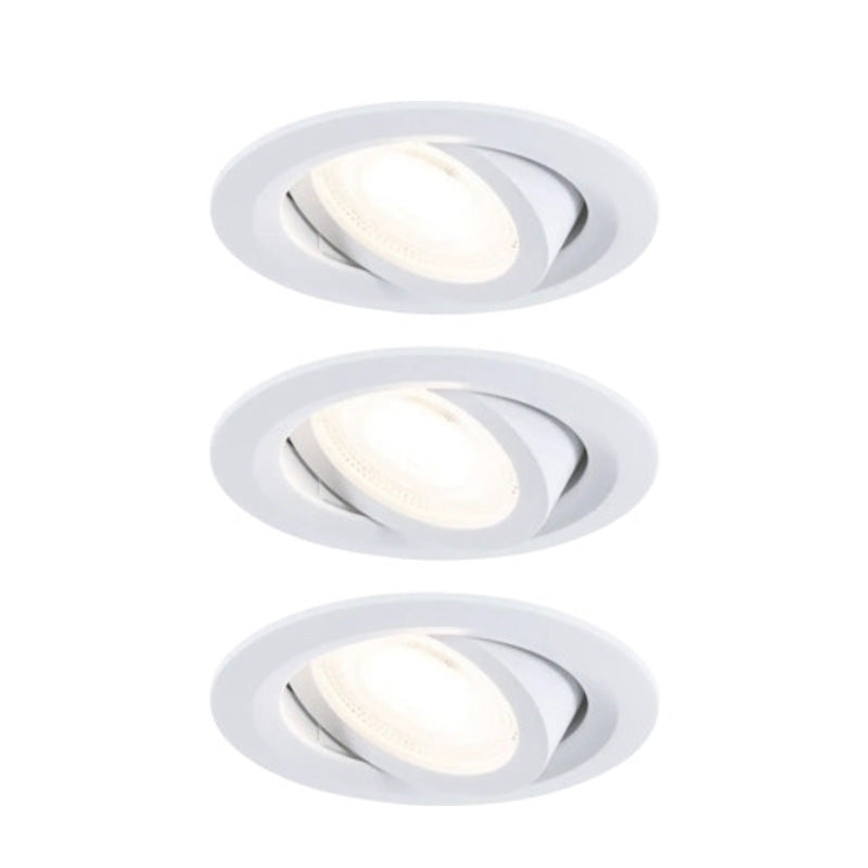 x3 Encastré LED orientable 25° - Paulmann - D.82mm - 4,6W - 460lm - 3000K - Lot de 3