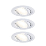 x3 Encastré FixedLED II - Paulmann - D.82mm - 4,7W - 428lm - WhiteSelect - Lot de 3