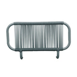 Pack de 2 accoudoirs Bali - 64.5 x 40.5 x 18.5 cm - aluminium & polyester - gris foncé & gris