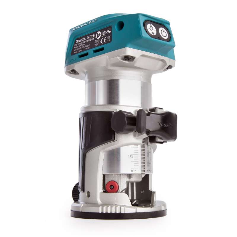 Affleureuse MAKITA DRT50ZJX3 - 18V - Ø 6mm avec kit d'accessoires
