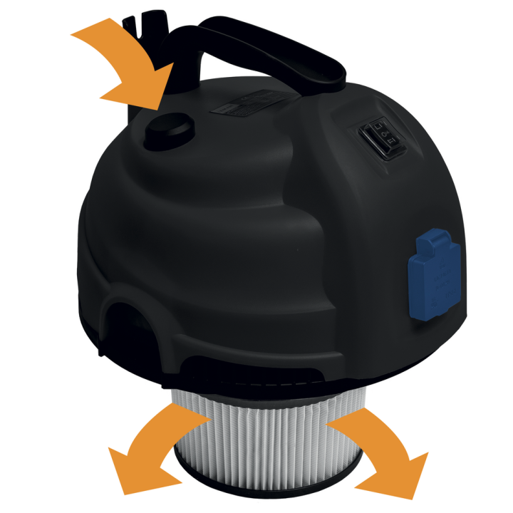 Aspirateur Souffleur eau et poussière - LEMAN - LOASP306 Cuve Inox 30 L - 1400W - Décolmatage manuel