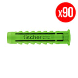 Boite de 90 chevilles à expansion FISCHER SX - vert