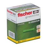 Boite de 90 chevilles à expansion FISCHER SX - vert