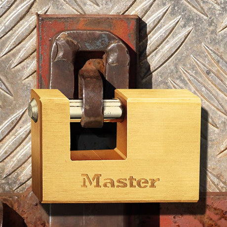 Cadenas à clé laiton massif MASTER LOCK 76mm anse d.11xh.14mm 5 goupilles