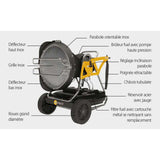 Chauffage radiant mobile à combustion directe SOVELOR XL91 190W 230V/50Hz