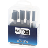 LEMAN lot de 4 mèches bois universelles droites carbure queue 8mm pour défonceuse