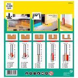 Coffret 5 fraises à rainurer WOLFCRAFT 8753000 Ø8 mm - longueur 40 mm