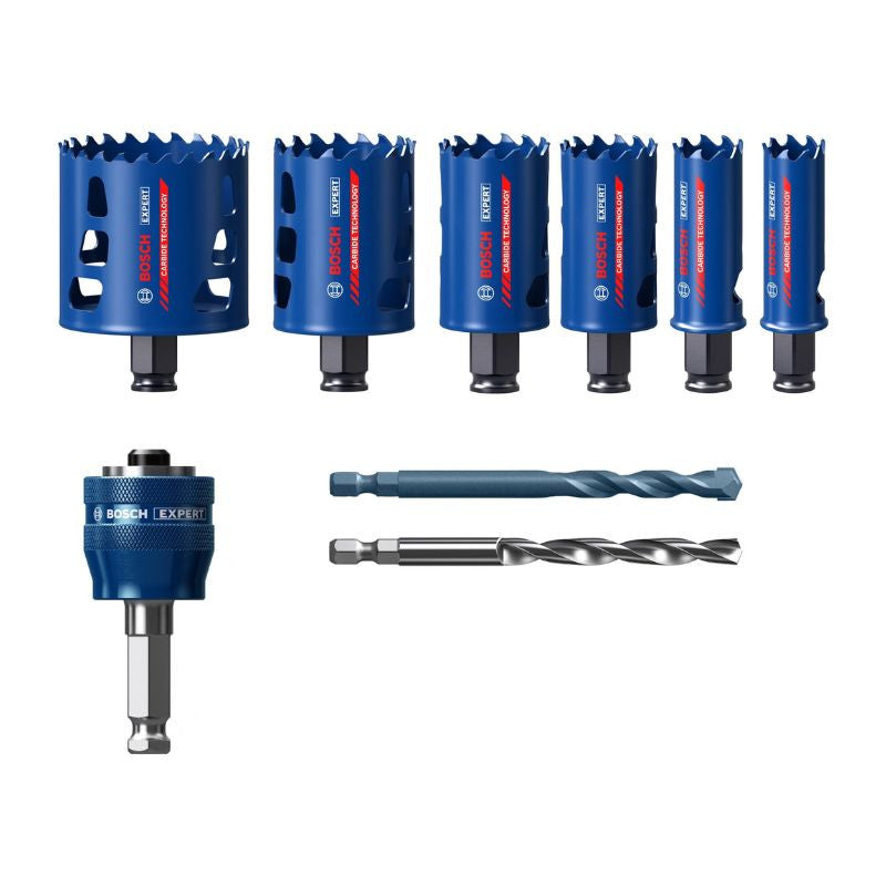 Coffret de 6 scies trépans BOSCH EXPERT TOUGH MATERIAL - 22/25/35/40/51/68mm