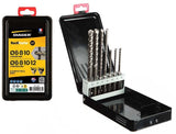 Coffret 7 forets béton - DIAGER  - RocKFaster compatible SDS+ L110 Diam.5-6-8 L160 Diam.6-8-10-12 mm