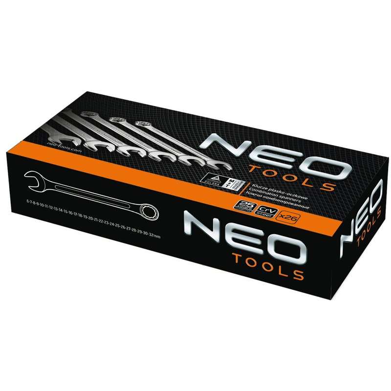 Jeu de 26 clés mixtes à profil cannelé Spline NEO TOOLS 09-754 (6-32mm)