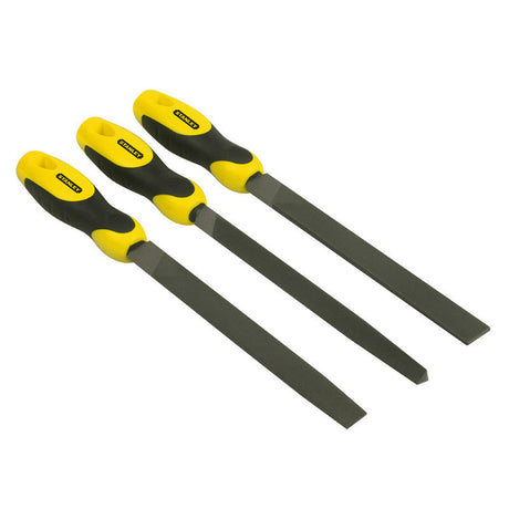Jeu de 3 limes mi-douces STANLEY - 200 mm
