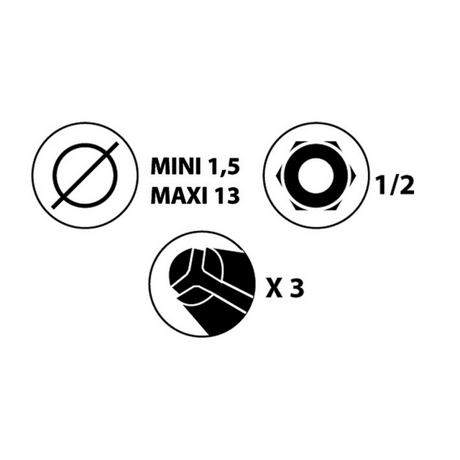 Kit mandrin + clé + adaptateur LEMAN 913.003 - SDS Perforateur