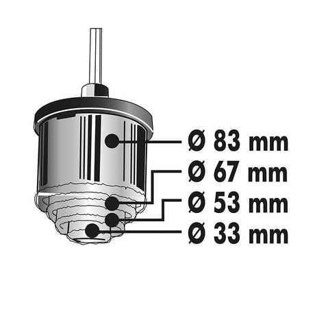 Kit scie trépan MEJIX 180298 diamètres 33/53/67/83 mm