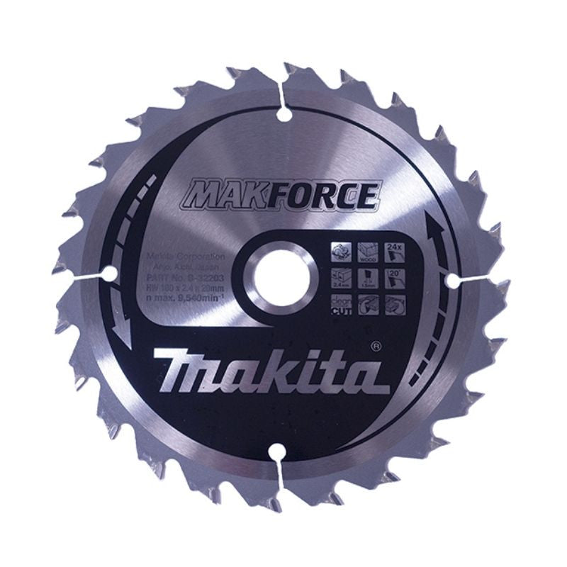 Lame carbure MAKITA B-32203 ''MakForce''' Bois pour scies circulaires Ø 160 mm