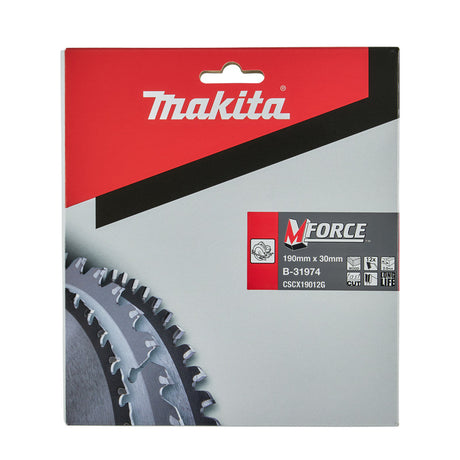 Lame de scie circulaire, MAKITA  B-31974  M-Force T.C.T, 190 x 30 mm, 12 dents